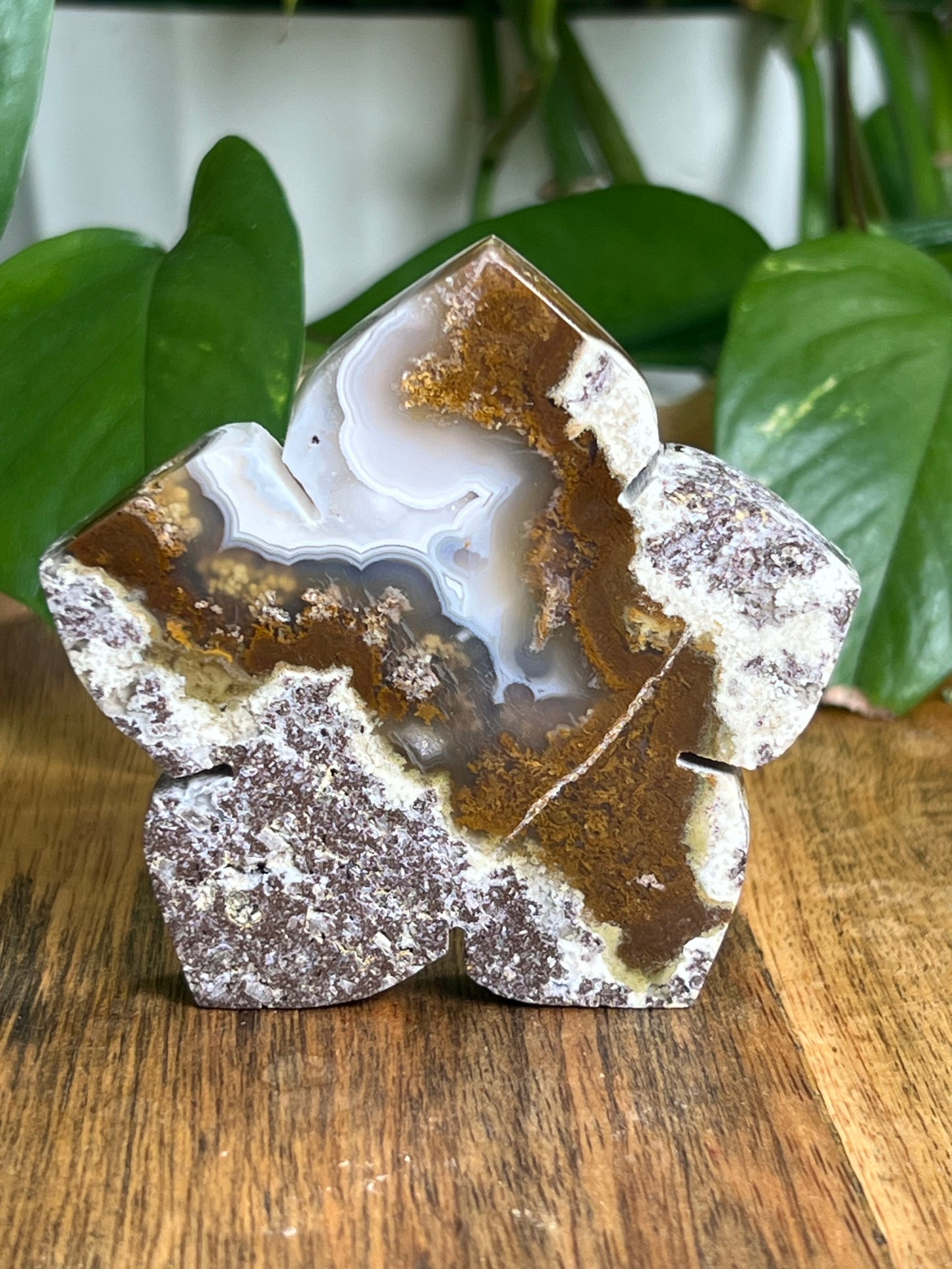 Scenic Moss Agate Flower KK