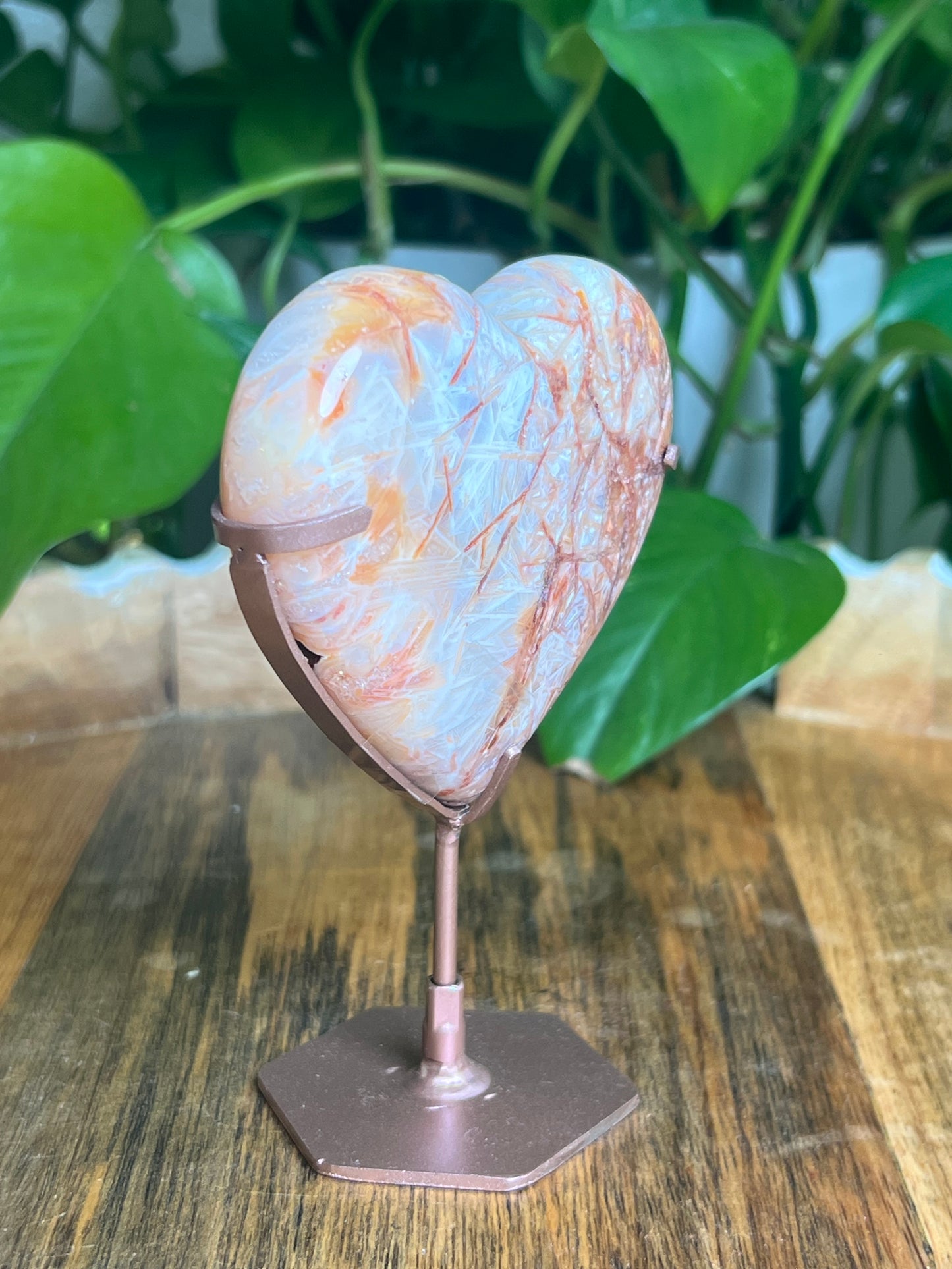 Tube Agate Heart: RB