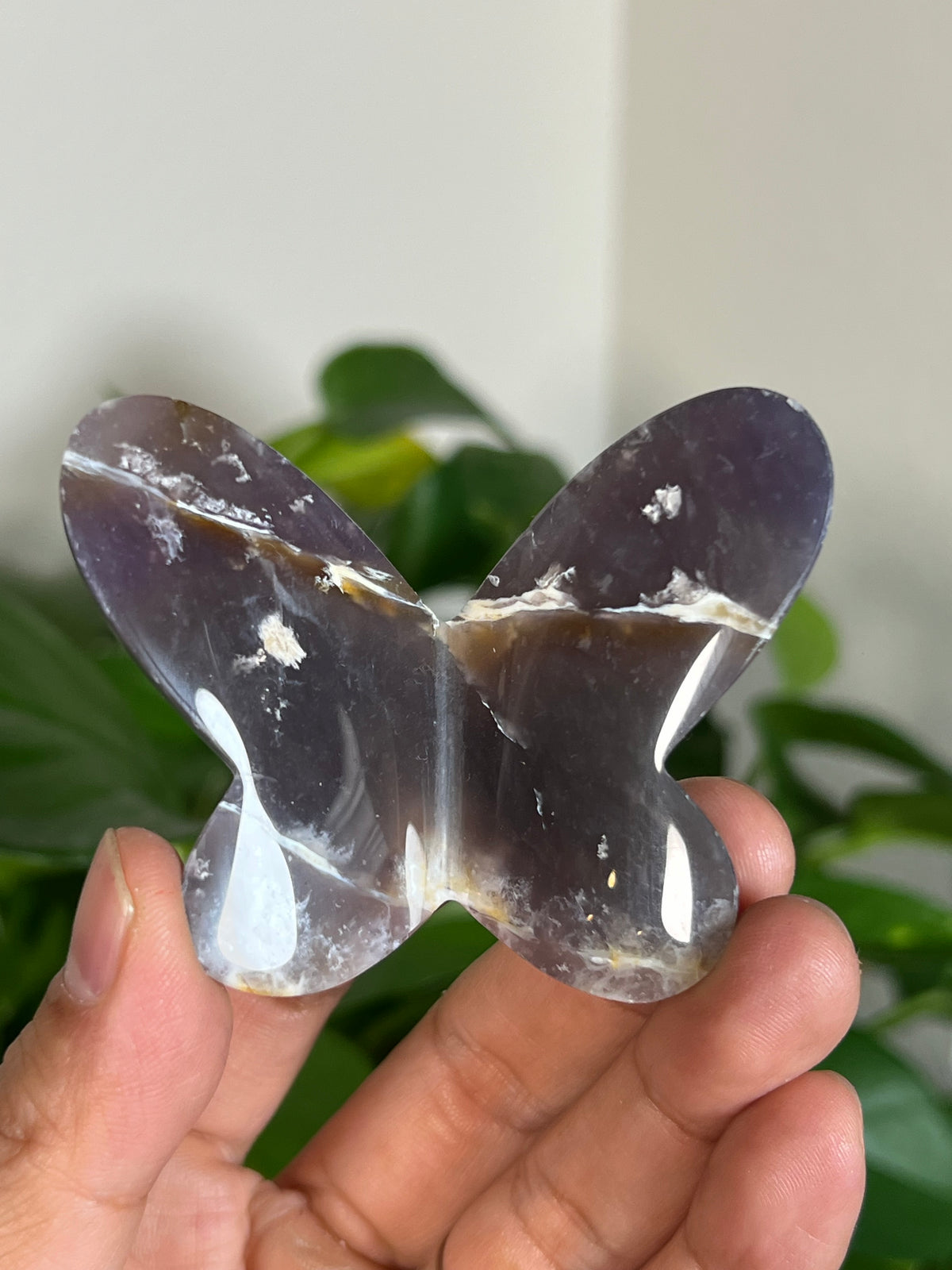 Purple Chalcedony 3D Butterflies