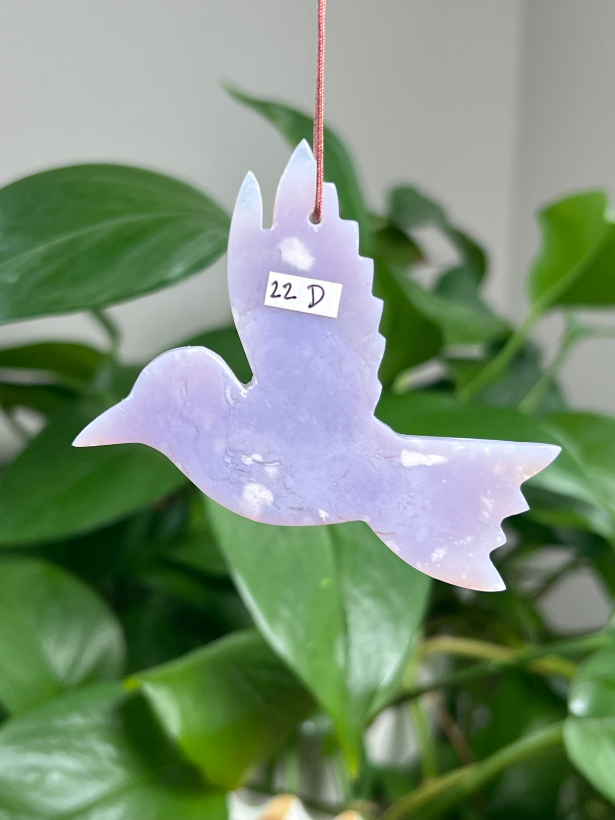 Purple Chalcedony Ornament Hummingbird: D