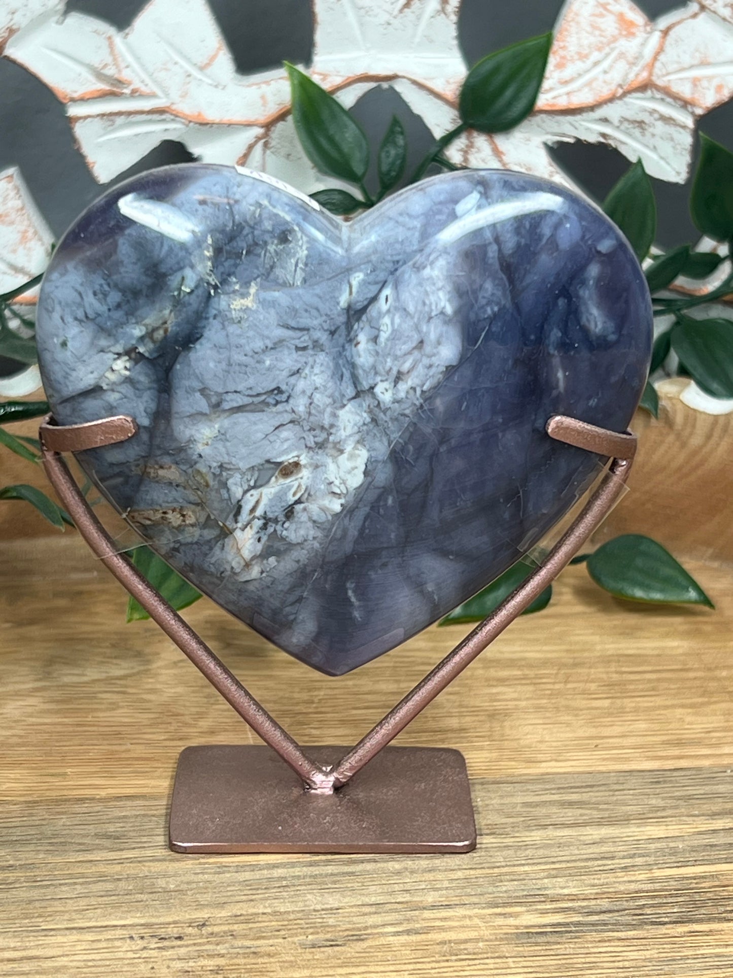 Purple Chalcedony Heart