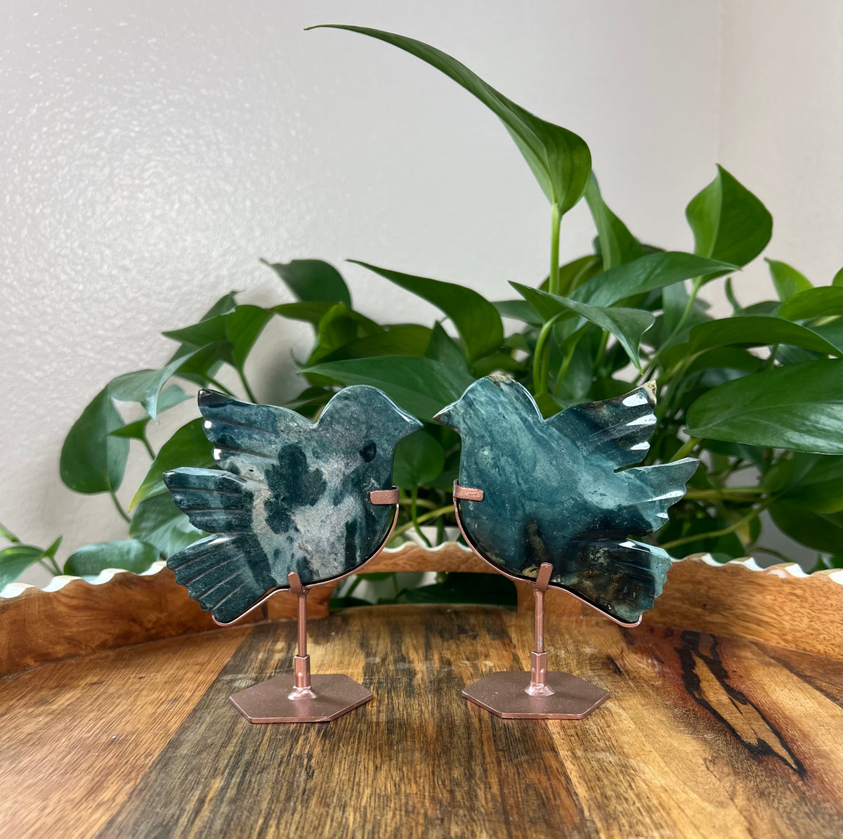 Blue Green Jasper Birds