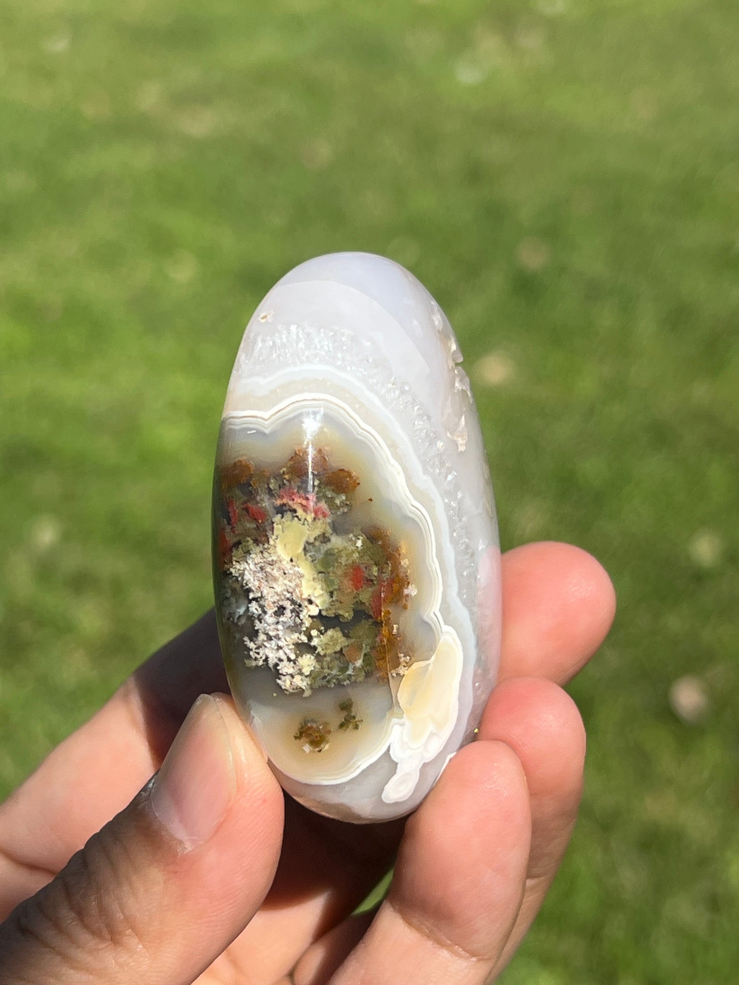 Scenic Moss Agate Palmstone B