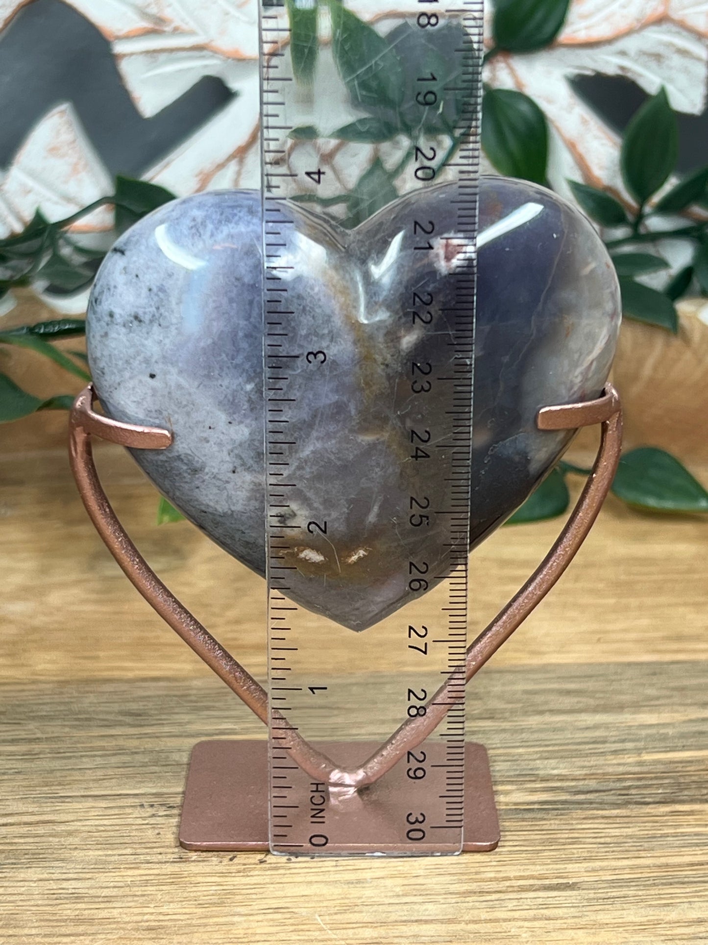 Purple Chalcedony Heart