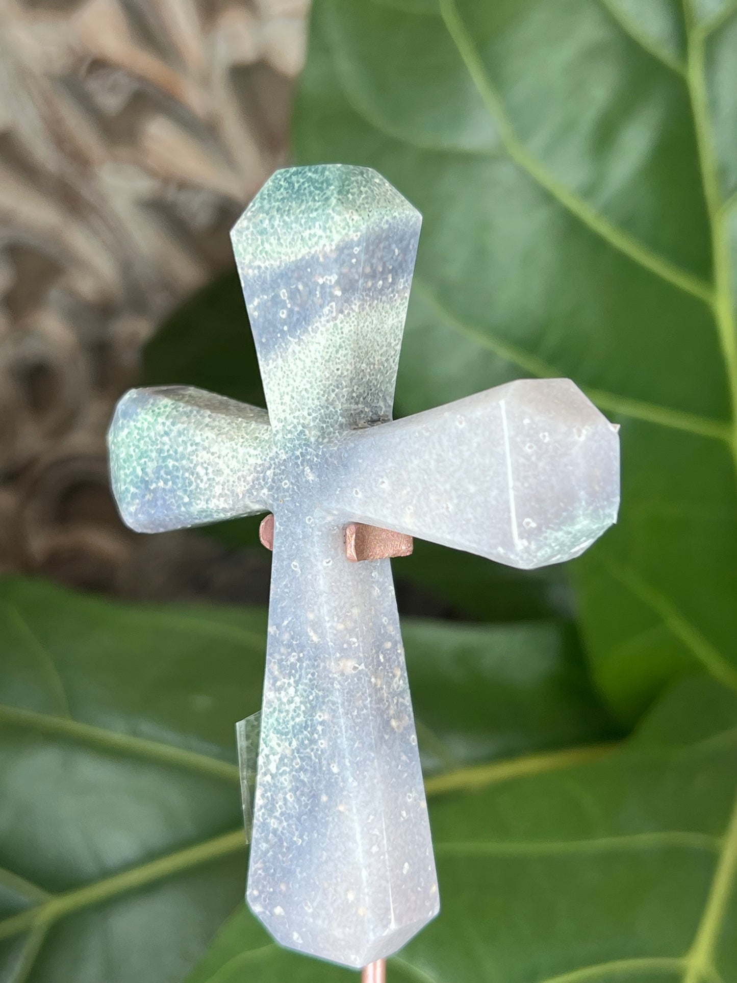 Grape Agate Cross