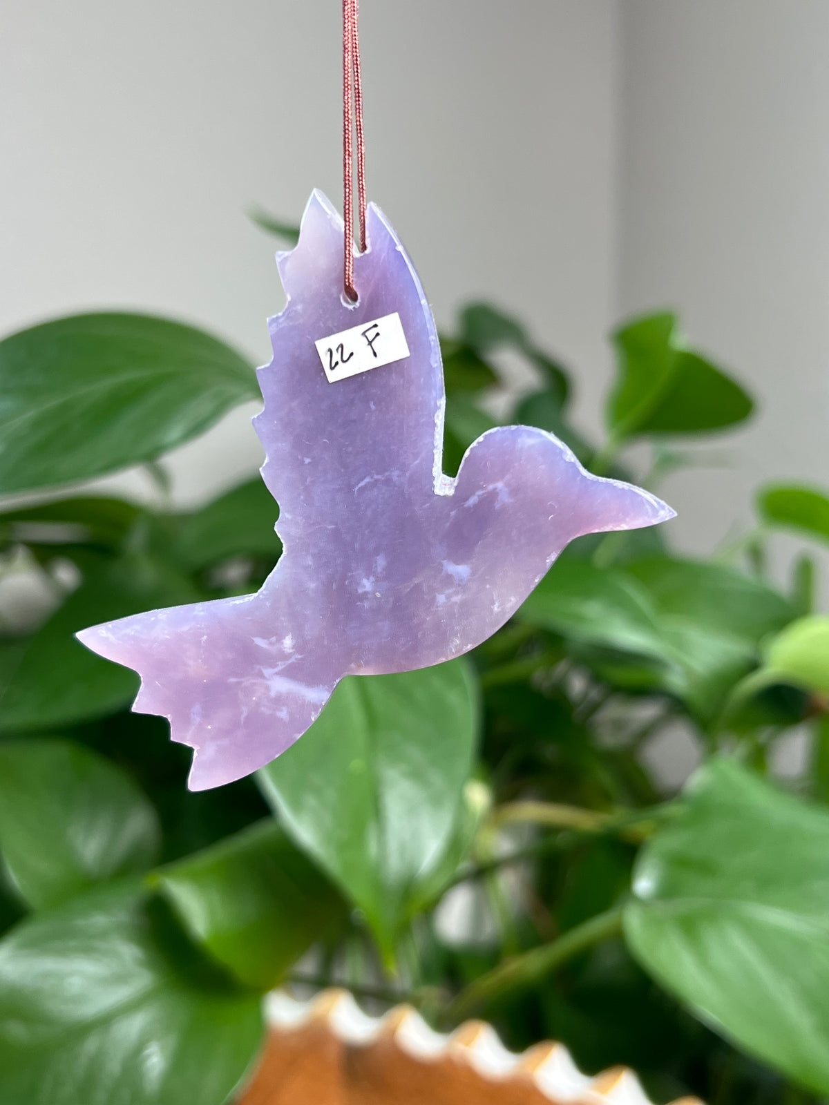 Purple Chalcedony Ornament Hummingbird: F
