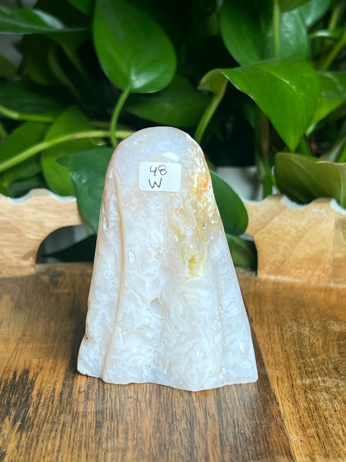 White Plume Agate Ghost: W