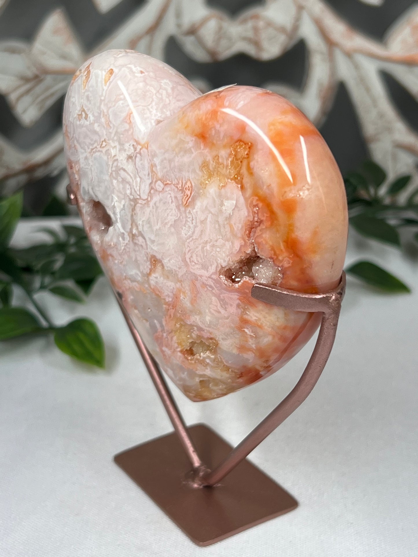 Pink Carnelian Heart