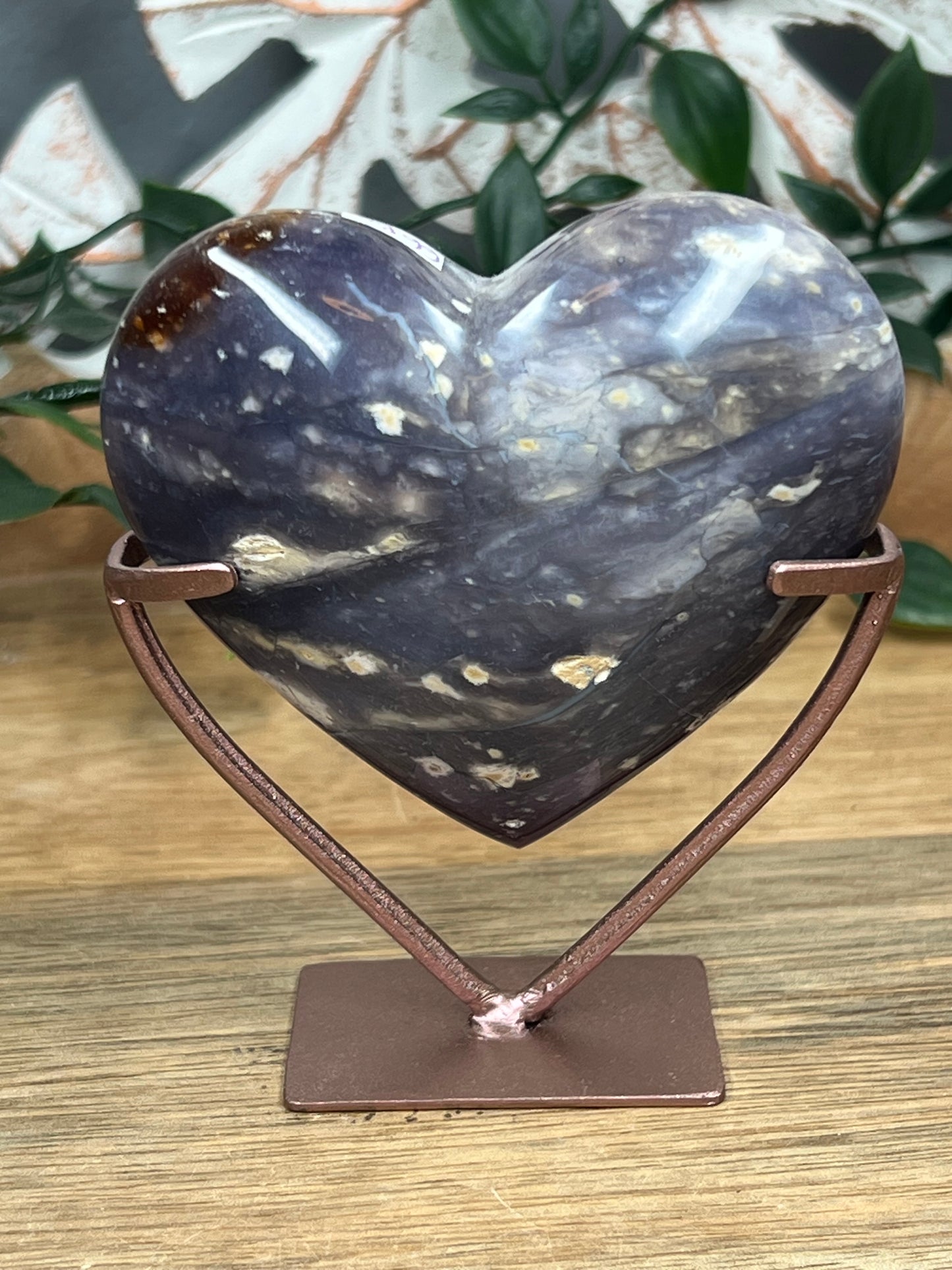 Purple Chalcedony Heart