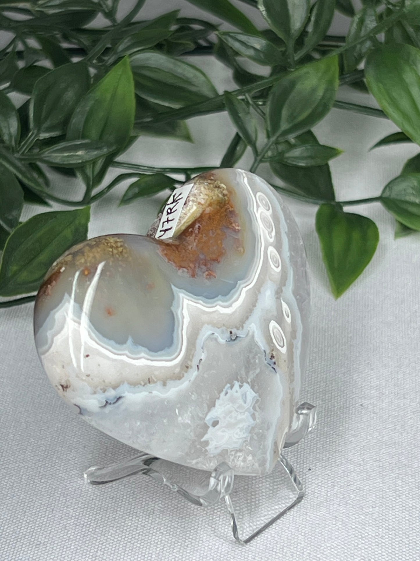 Scenic Moss Agate Heart