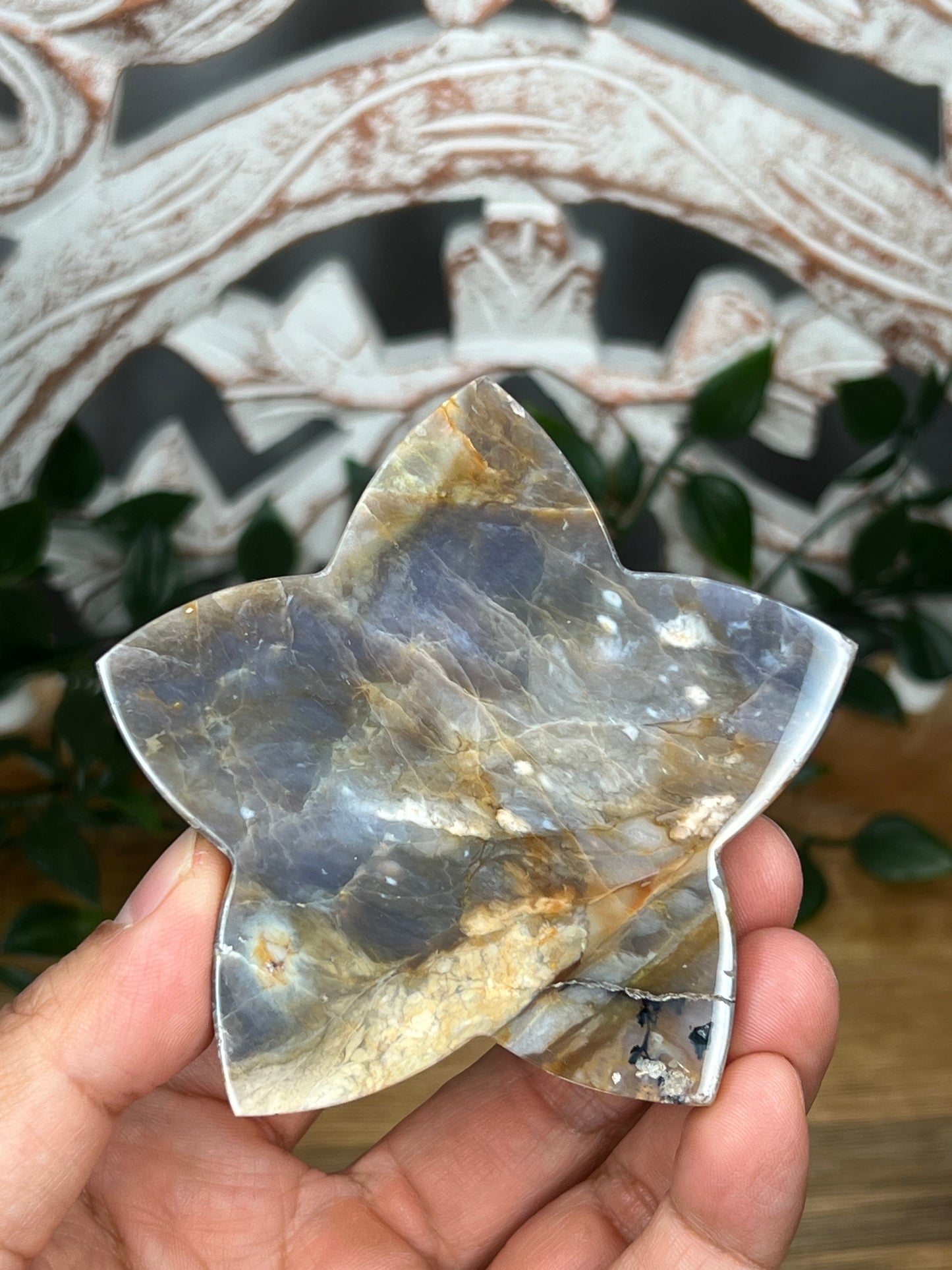 Purple Chalcedony Star