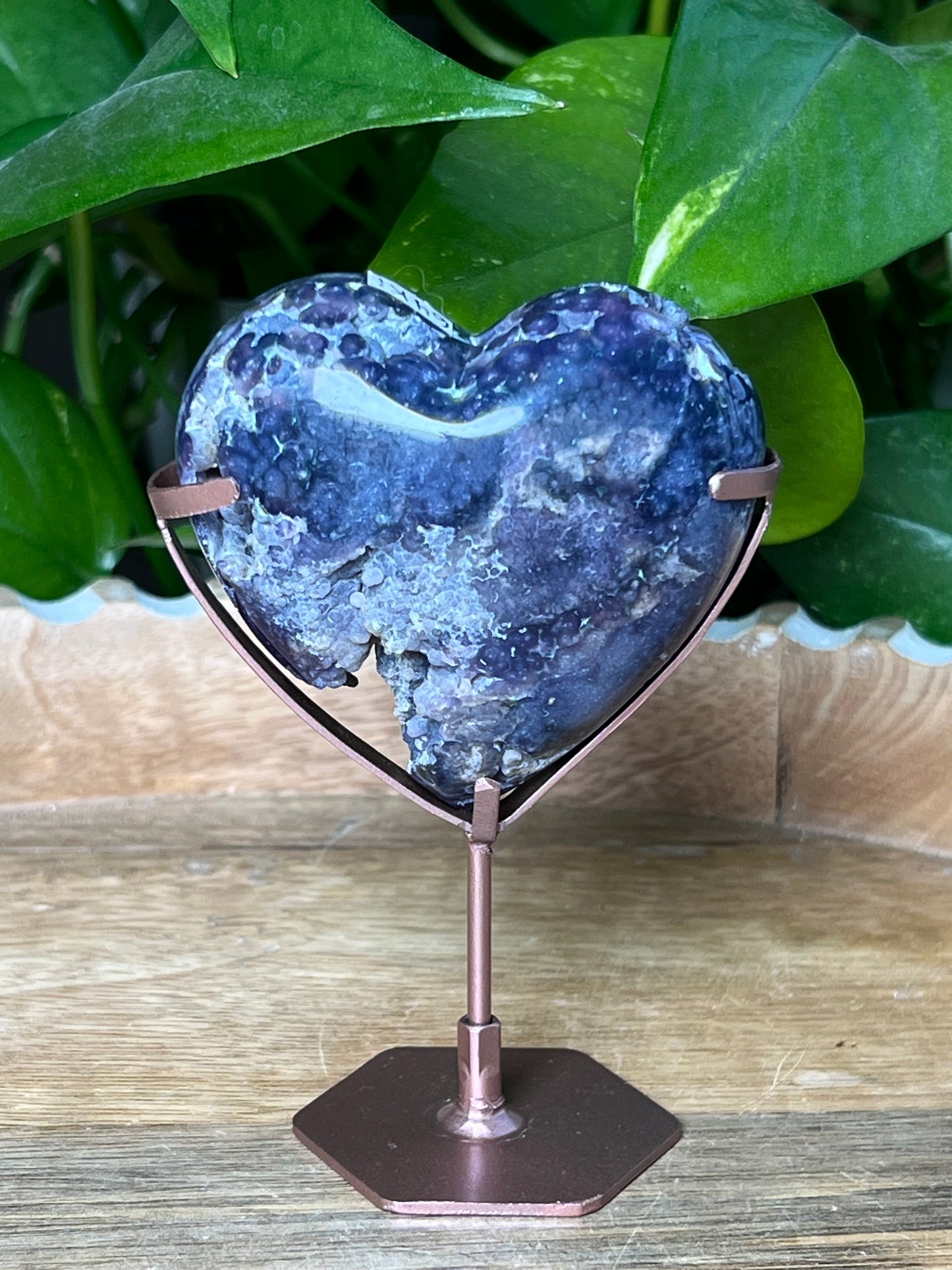 Grape Agate Heart