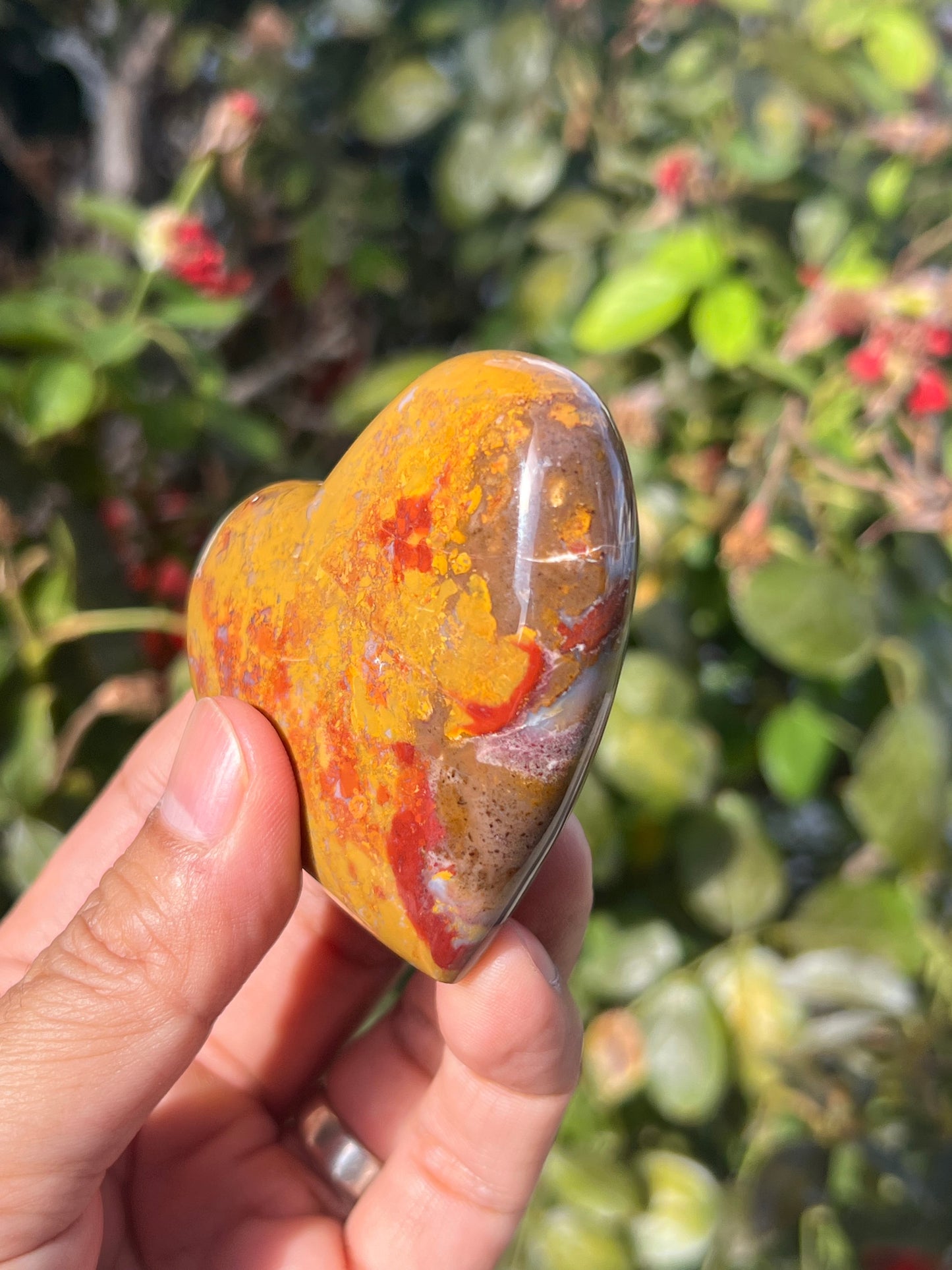 Scenic Moss Agate Heart N