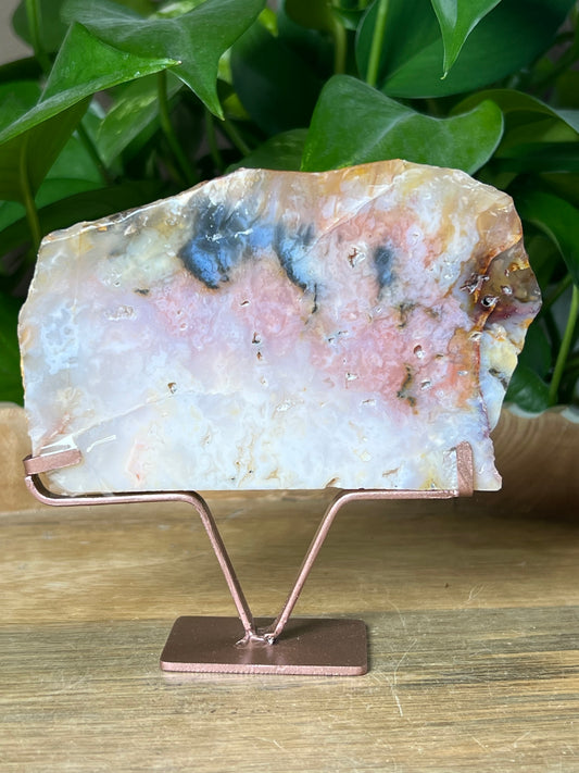 Rainbow Plume Agate Slab