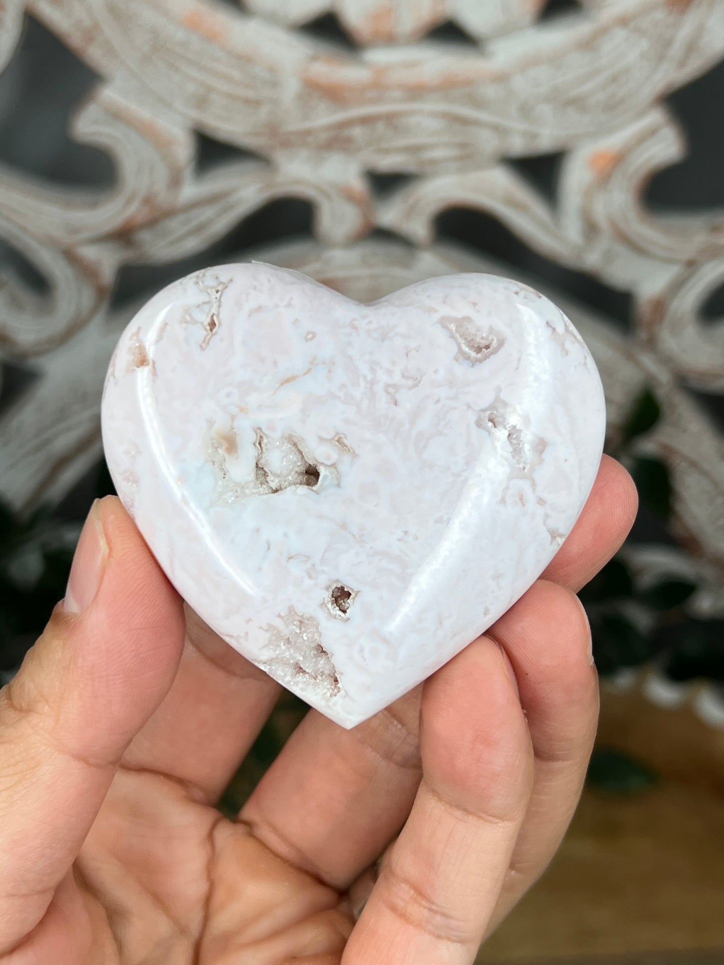 Pink Carnelian Heart