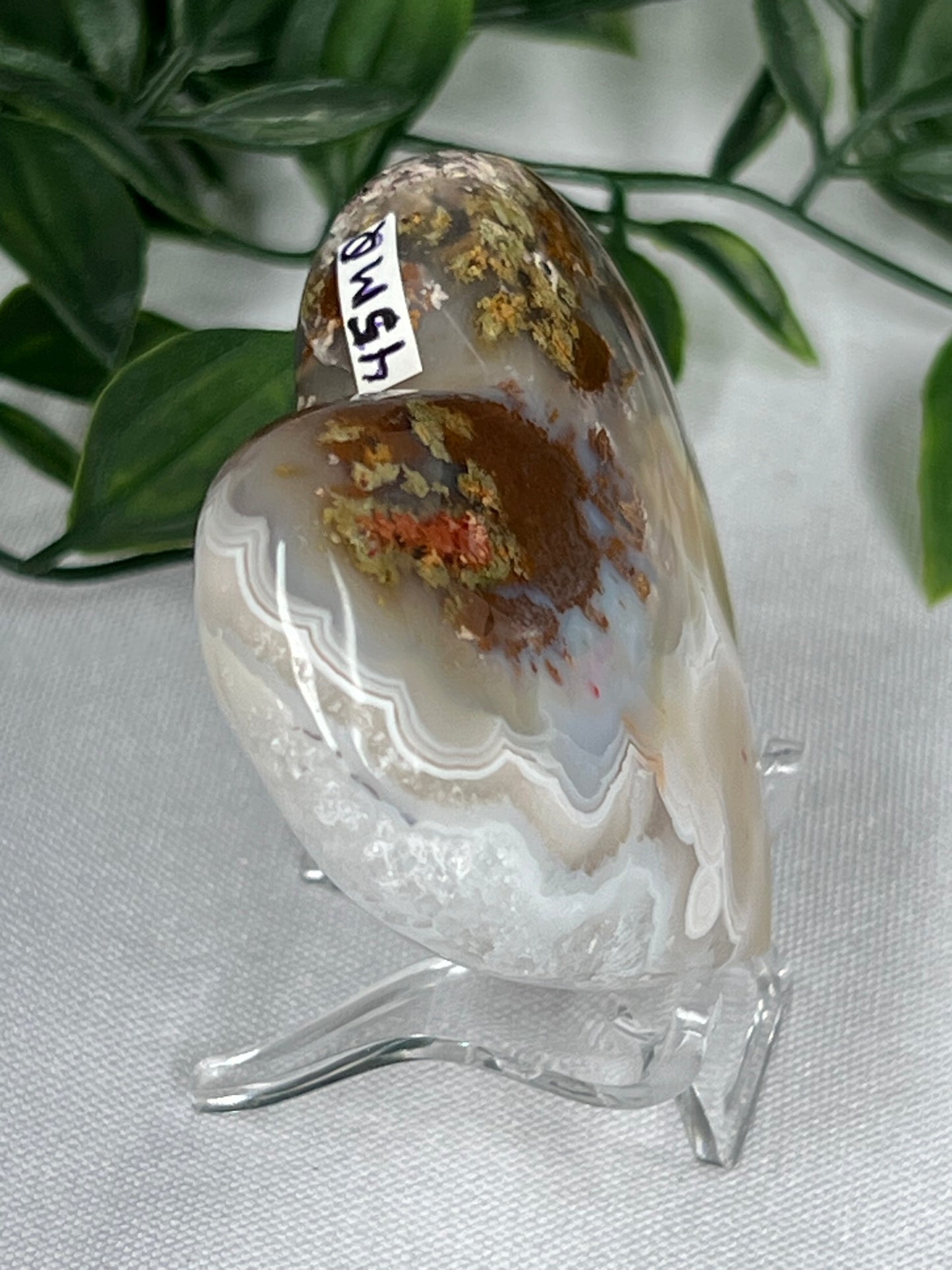 Scenic Moss Agate Heart