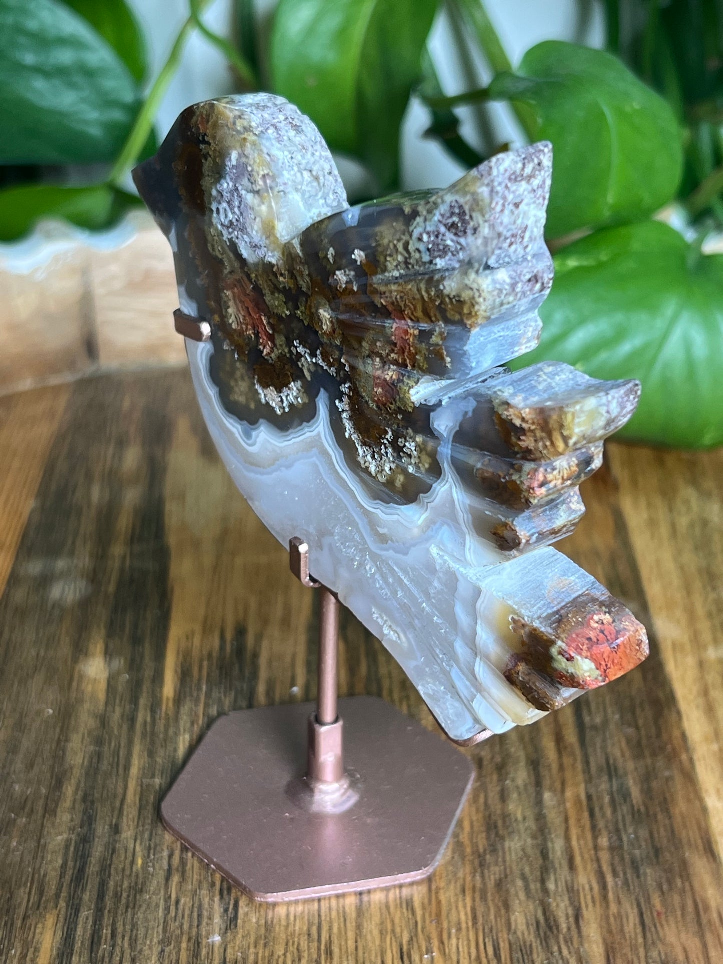 Scenic Moss Agate Bird