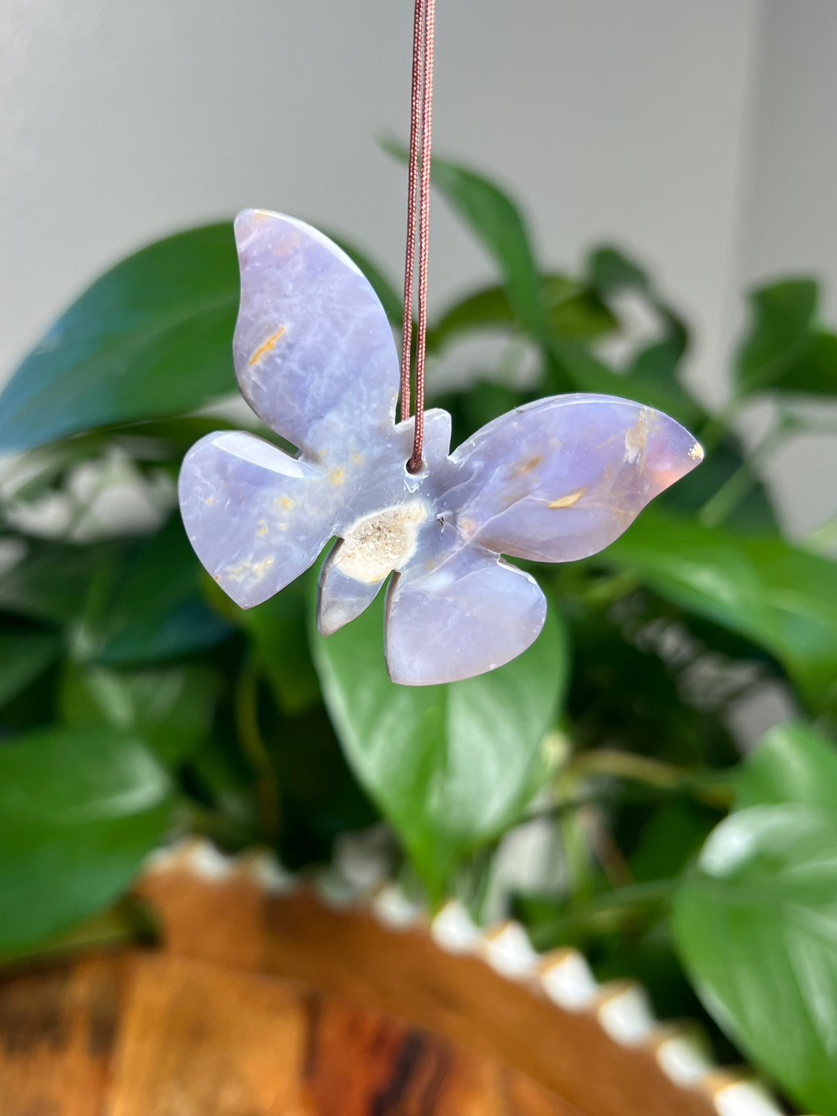 Purple Chalcedony Ornament Butterfly: W