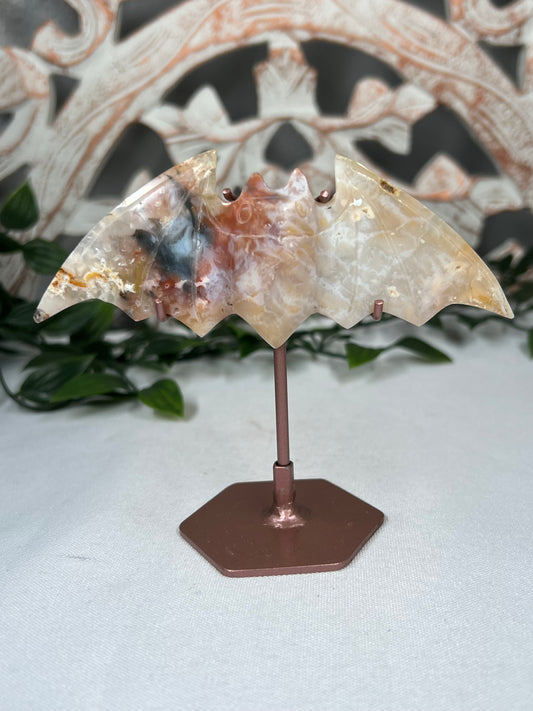 Rainbow Plume Agate Bat