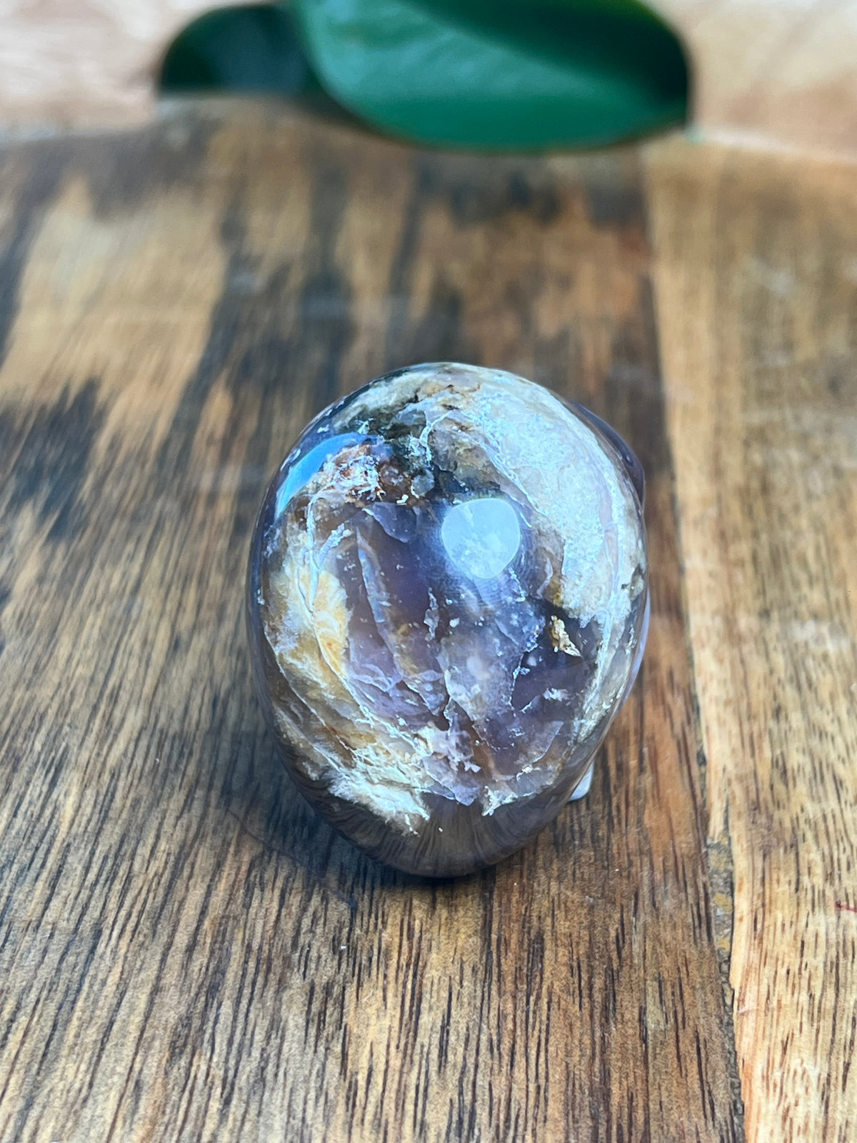 Purple Chalcedony Mini Skull: H