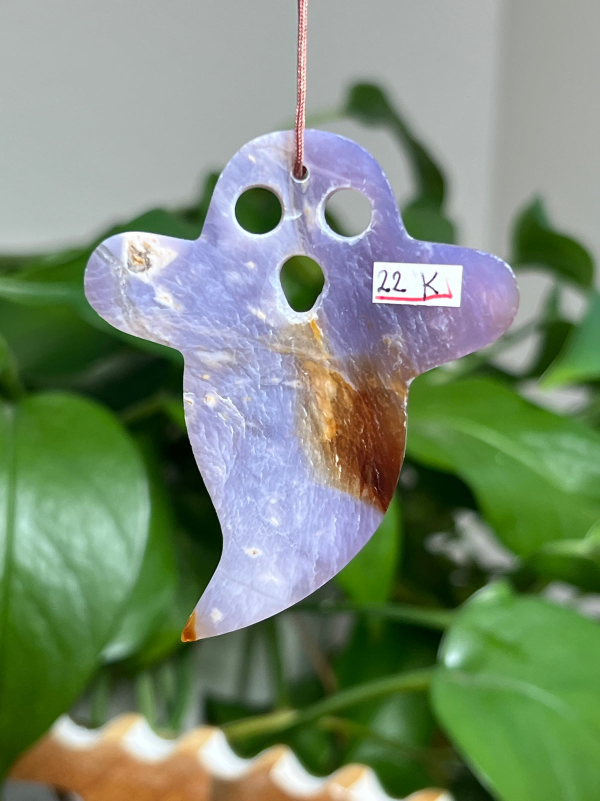 Purple Chalcedony Ghost Ornaments