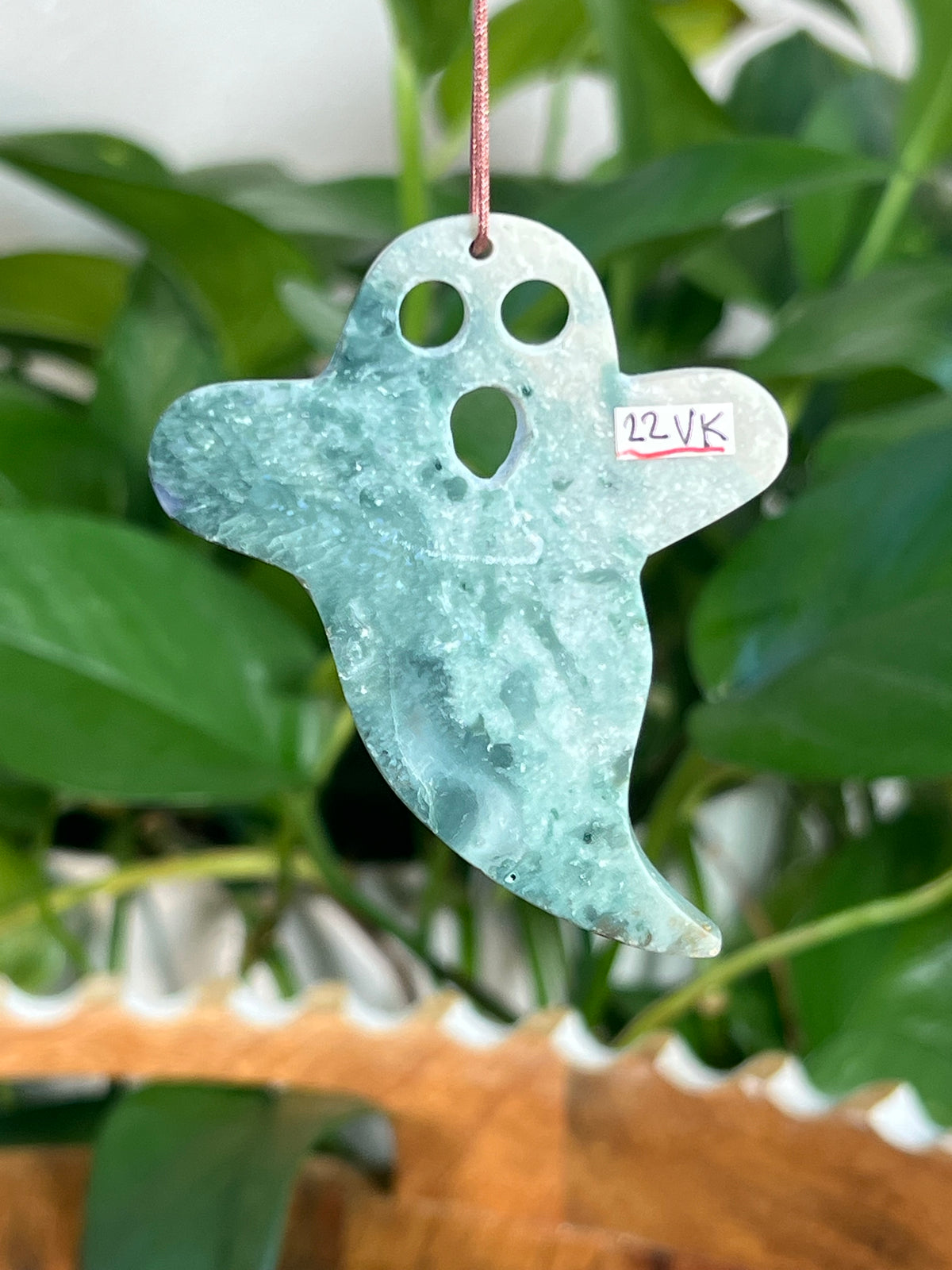 Blue Green Jasper Ghost Ornaments