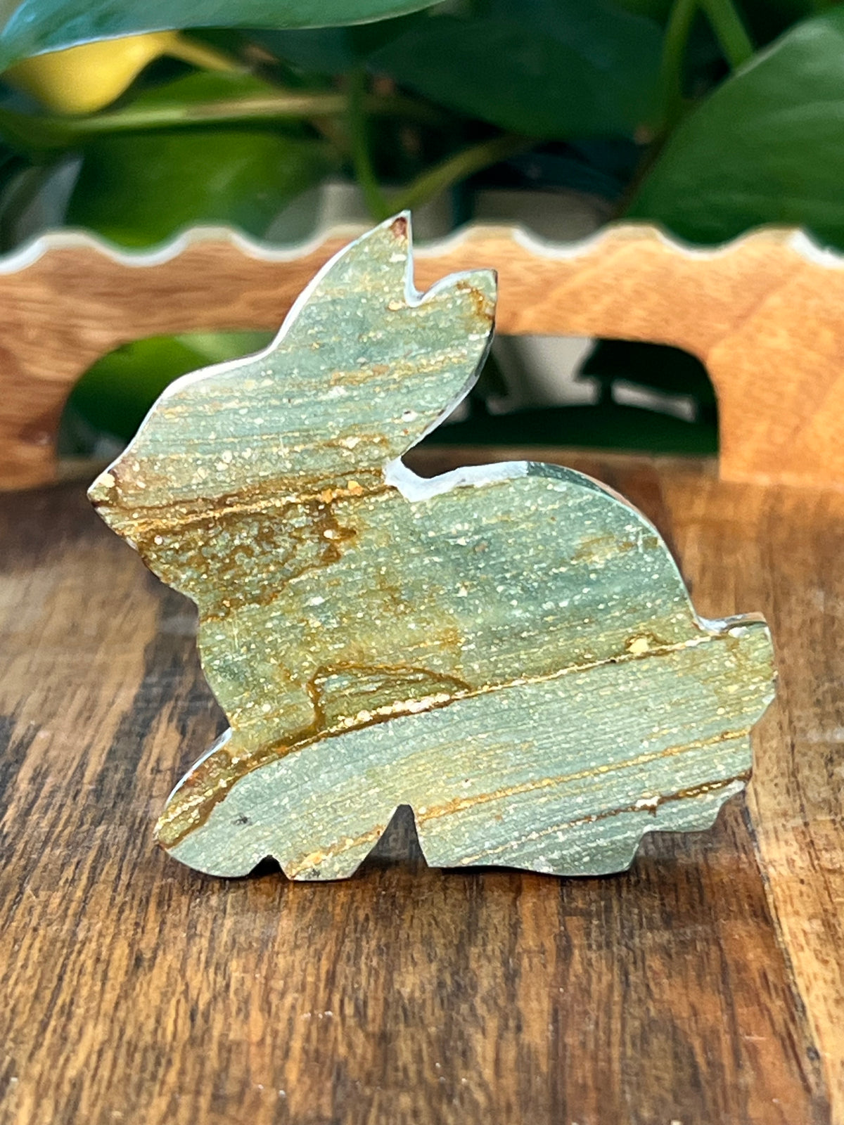 Blue Green Jasper Bunnies
