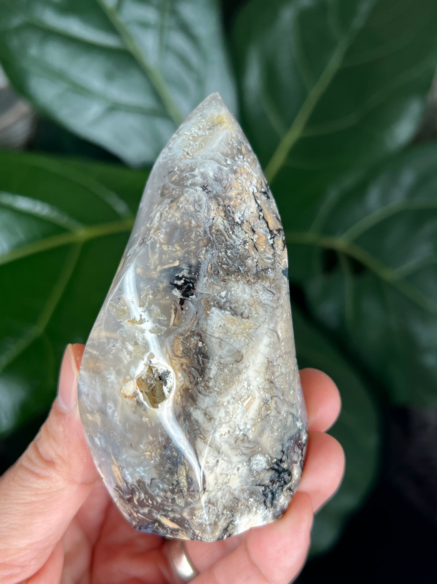 Dendritic Tiger Agate Flame