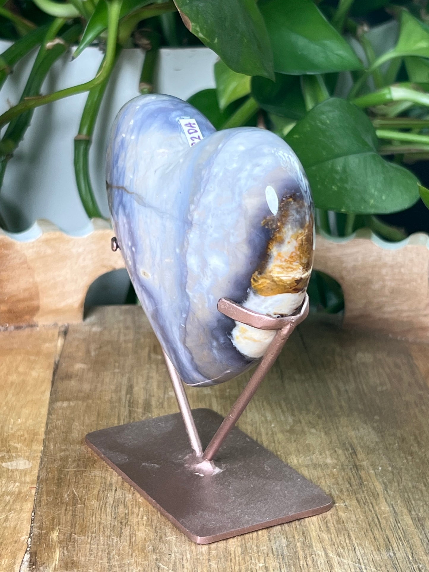 Purple Chalcedony Heart