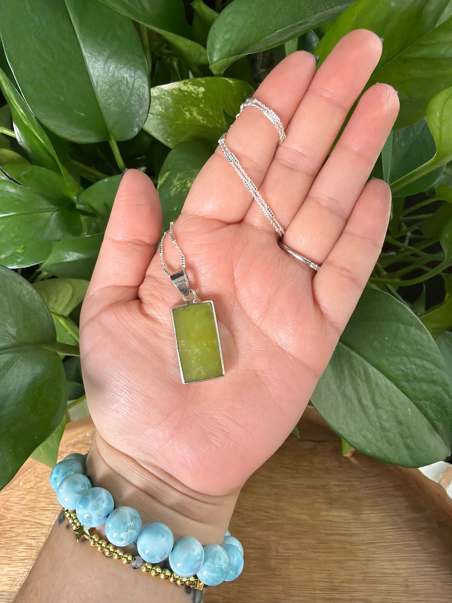 Idocrase Rectangular Pendant