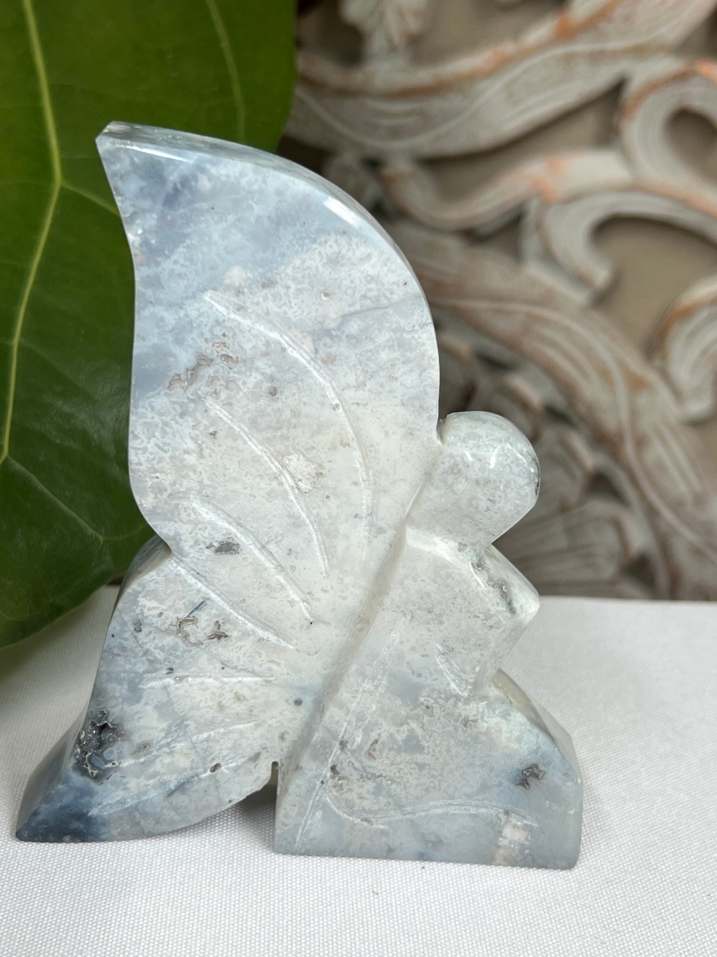 Blue Plume Agate Fairy