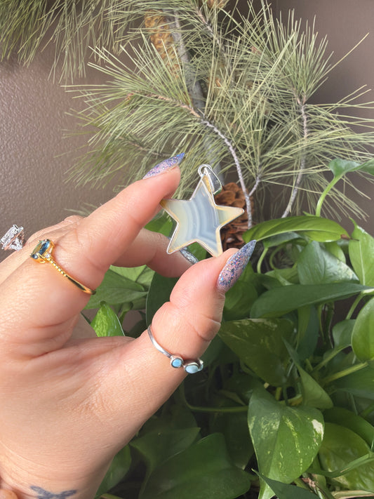 Iris Agate Star Necklace