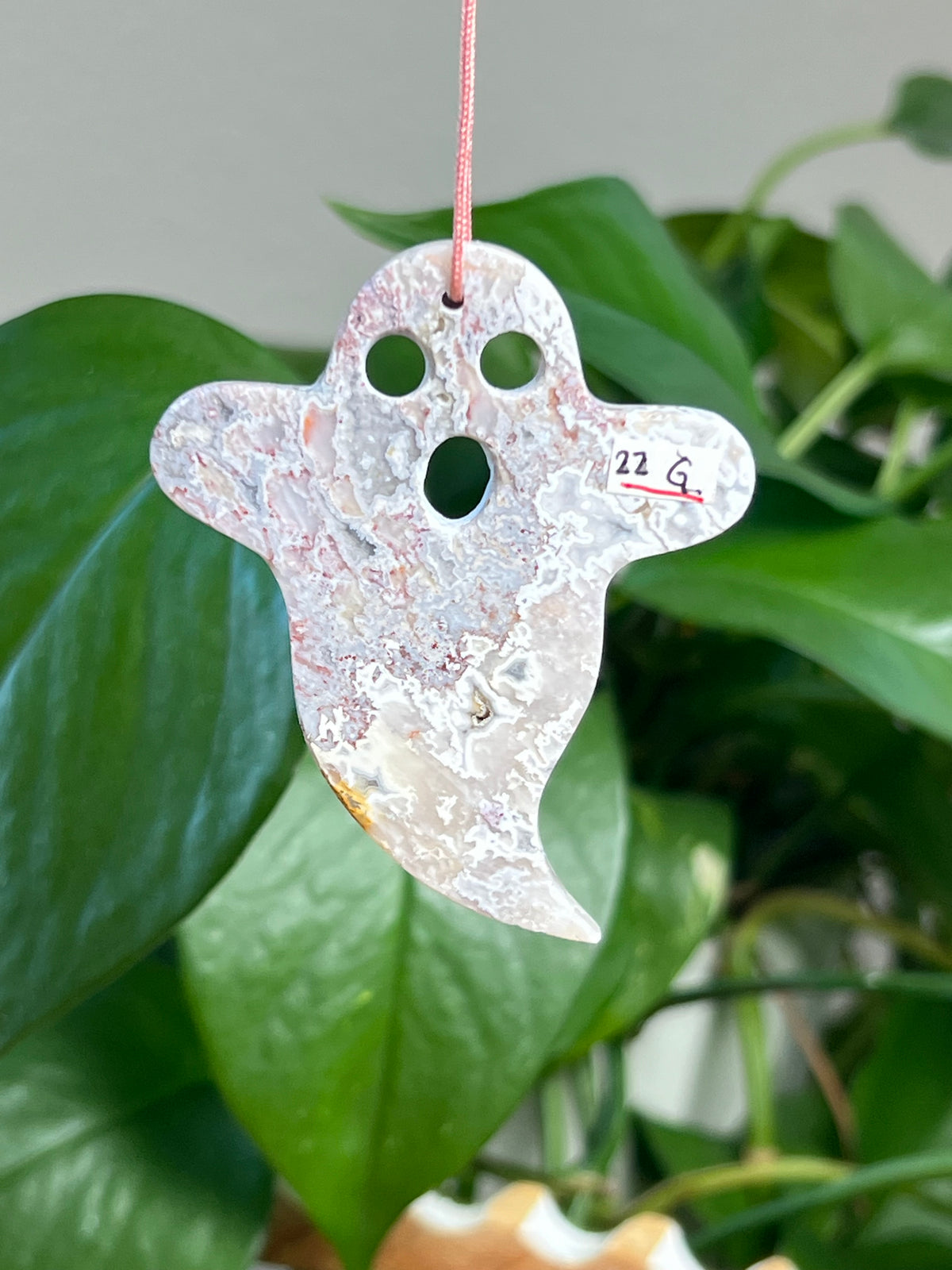 Sumatra Plume Agate Ghosts Ornaments