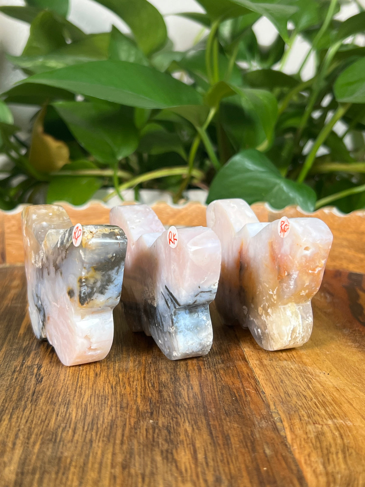 Rainbow Plume Agate Small Self Standing Butterflies