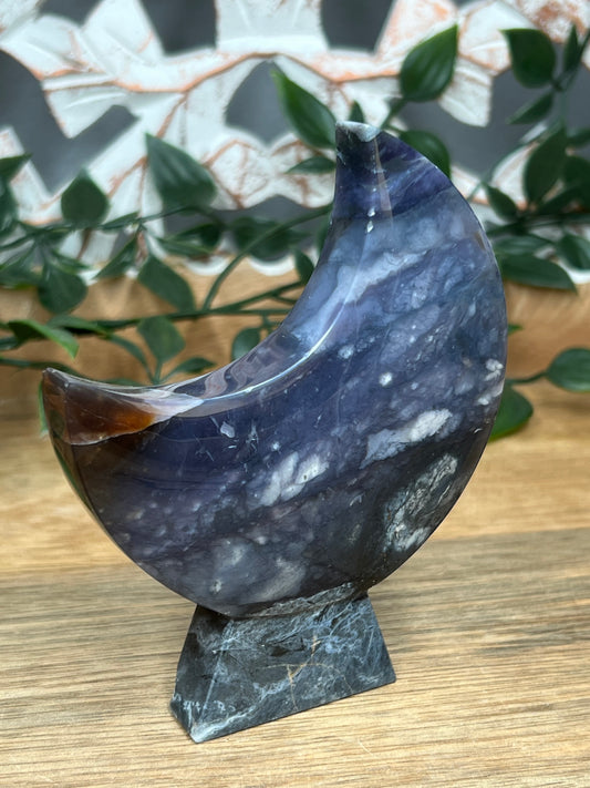 Purple Chalcedony Moon