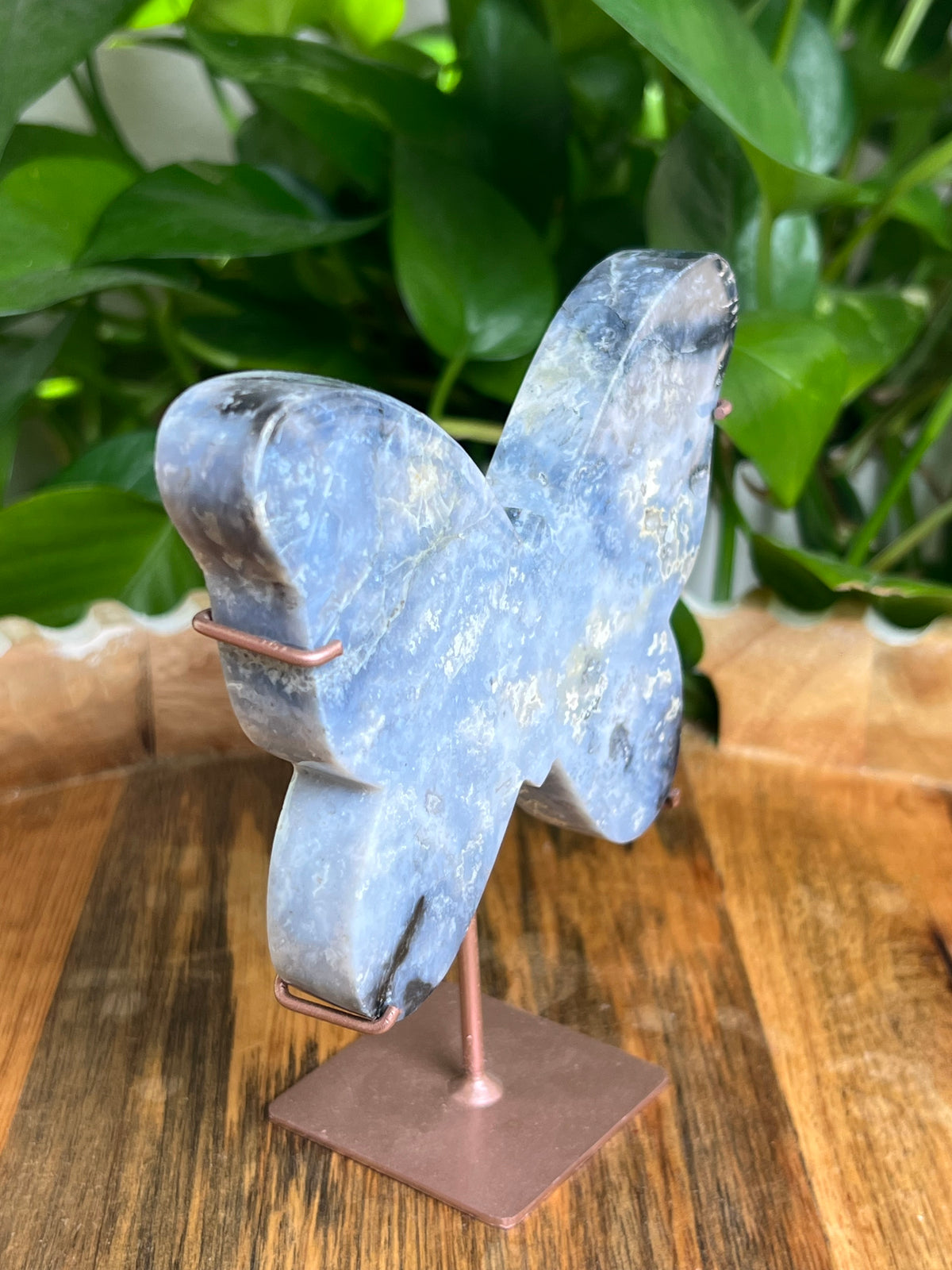 Blue Plume Agate Butterfly: BS