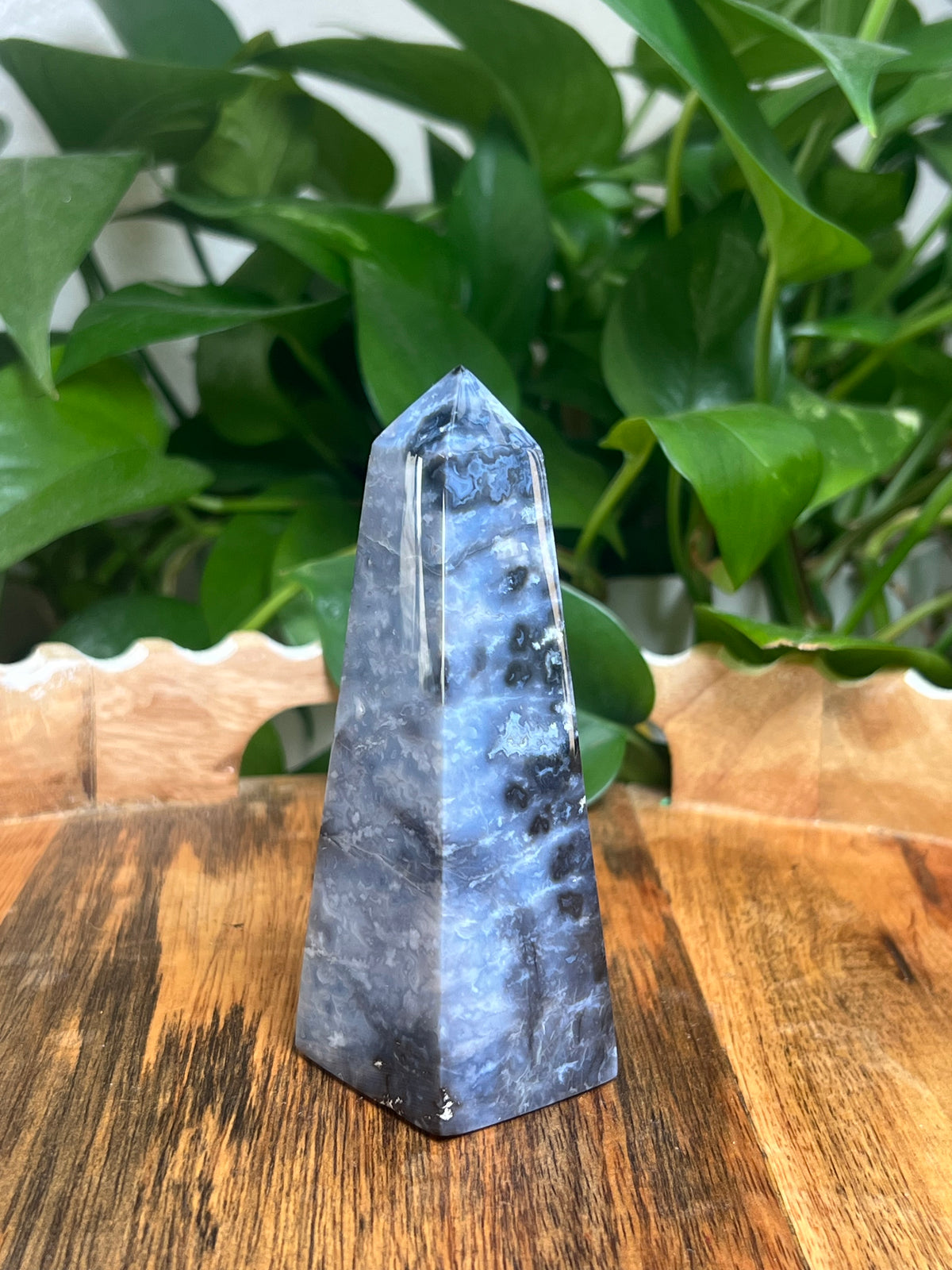 Blue Plume Agate Tower: NB