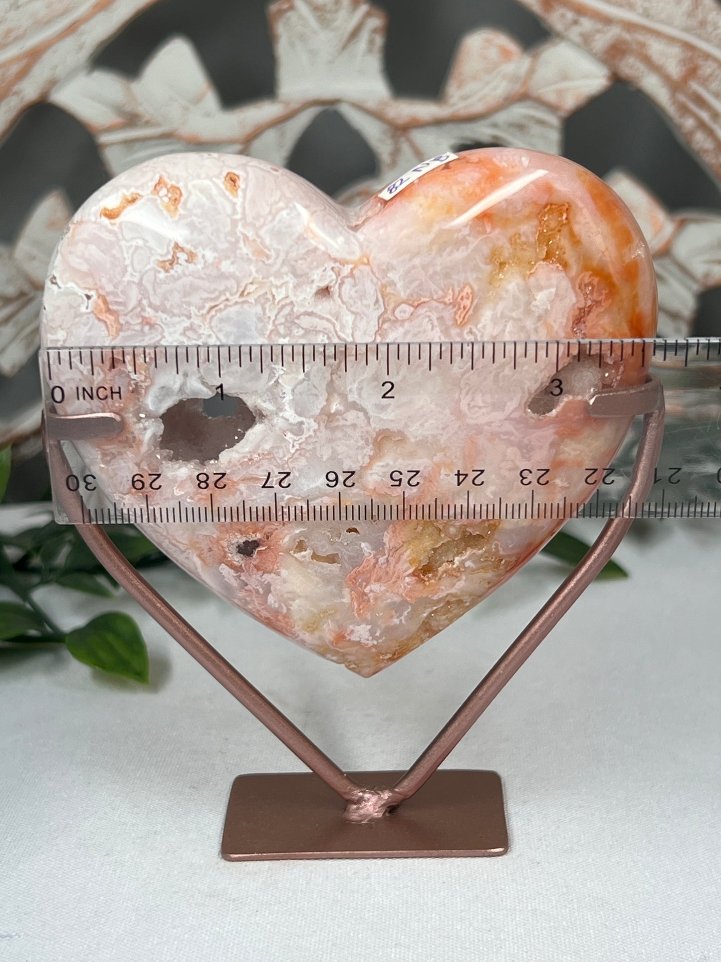 Pink Carnelian Heart