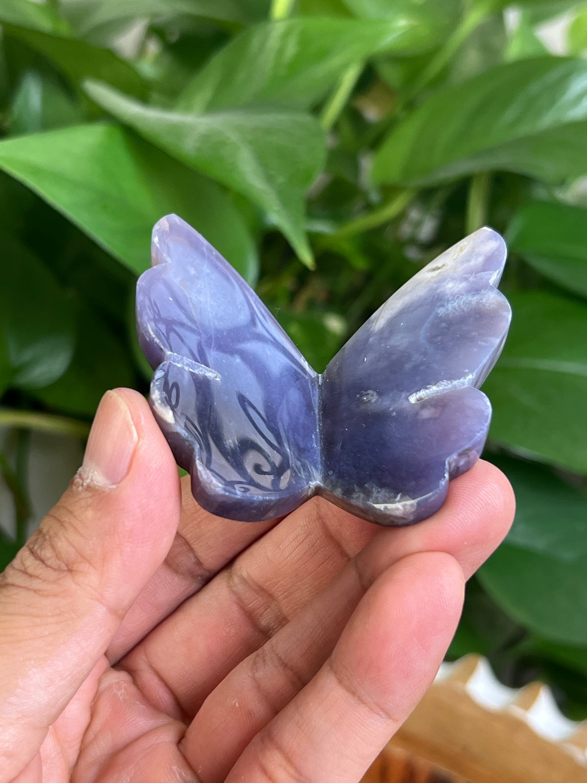 Purple Chalcedony 3D Butterfly: CB