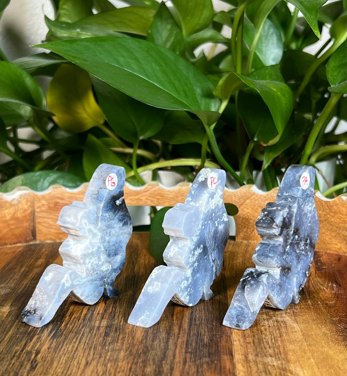 Blue Plume Agate Pixie Fairies