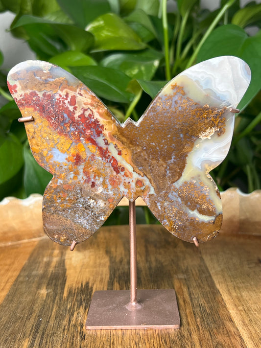 Scenic Moss Agate Butterfly