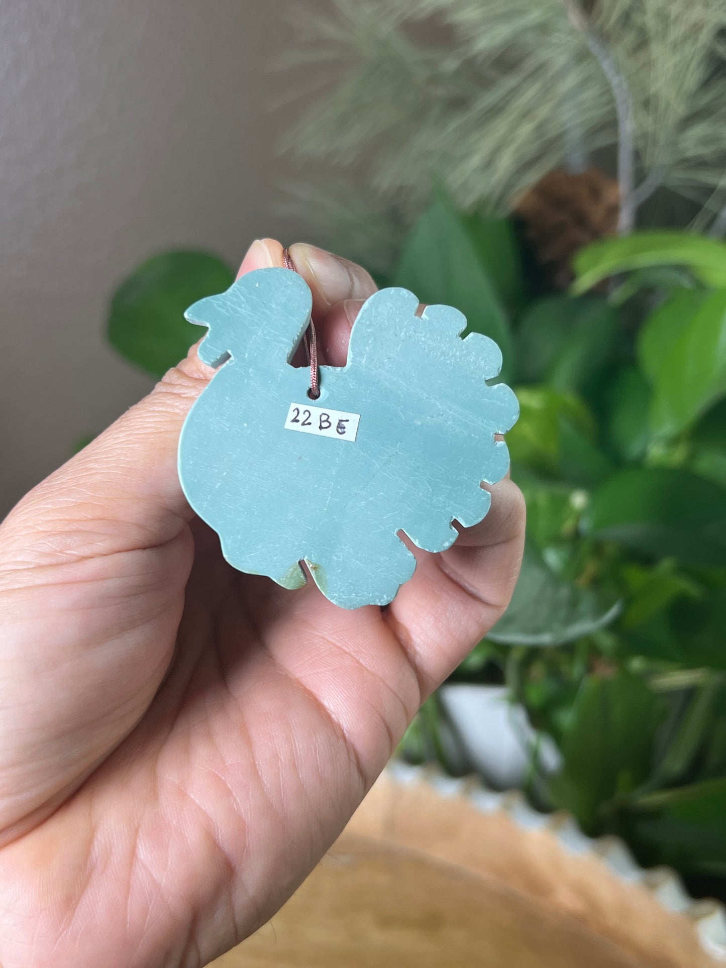 Blue Green Jasper Turkey Ornament