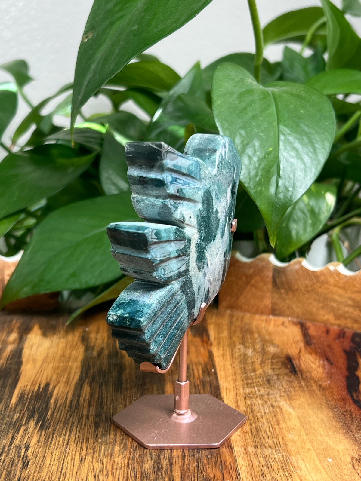 Blue Green Jasper Bird: RE