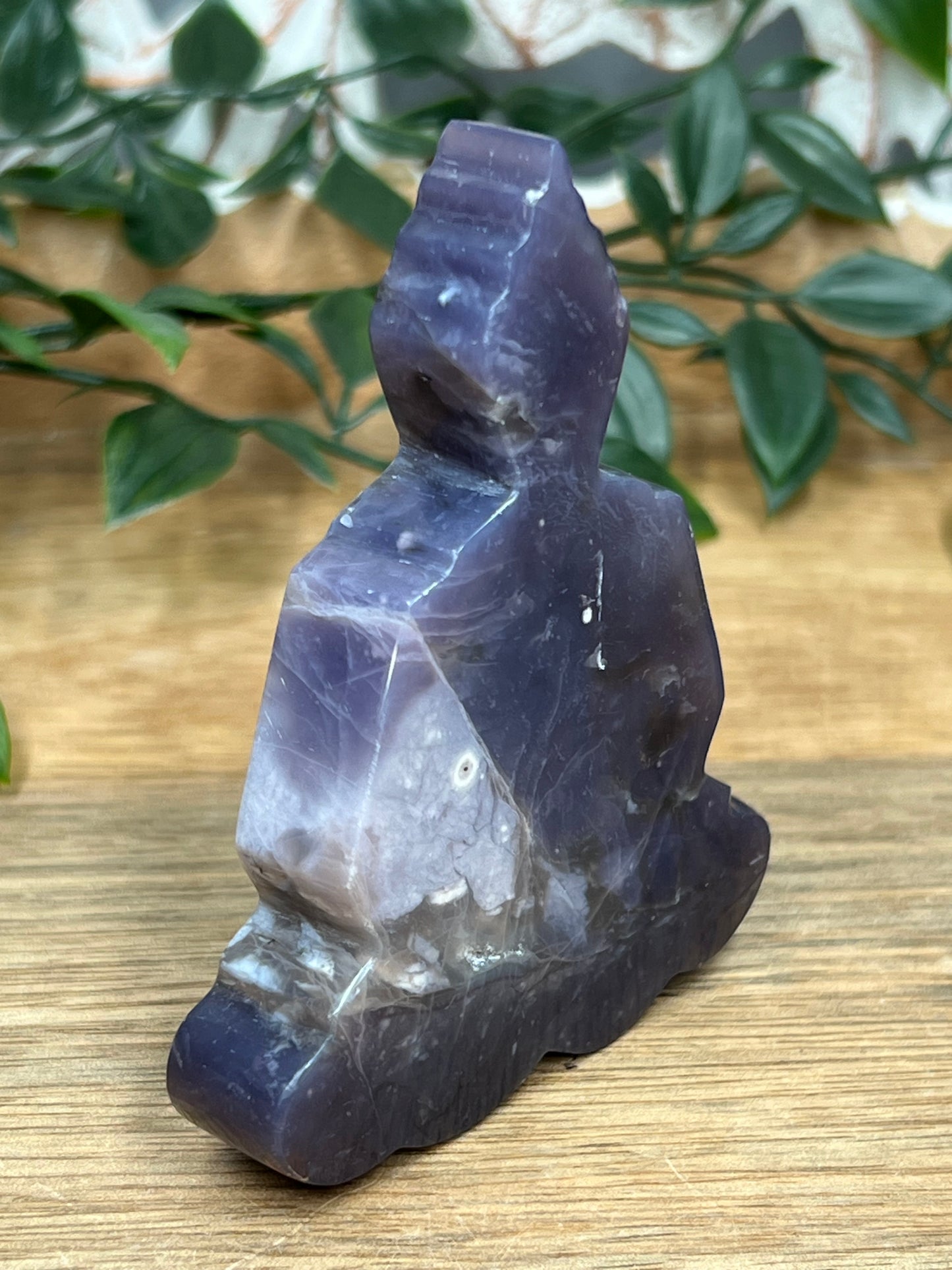 Purple Chalcedony Buddha