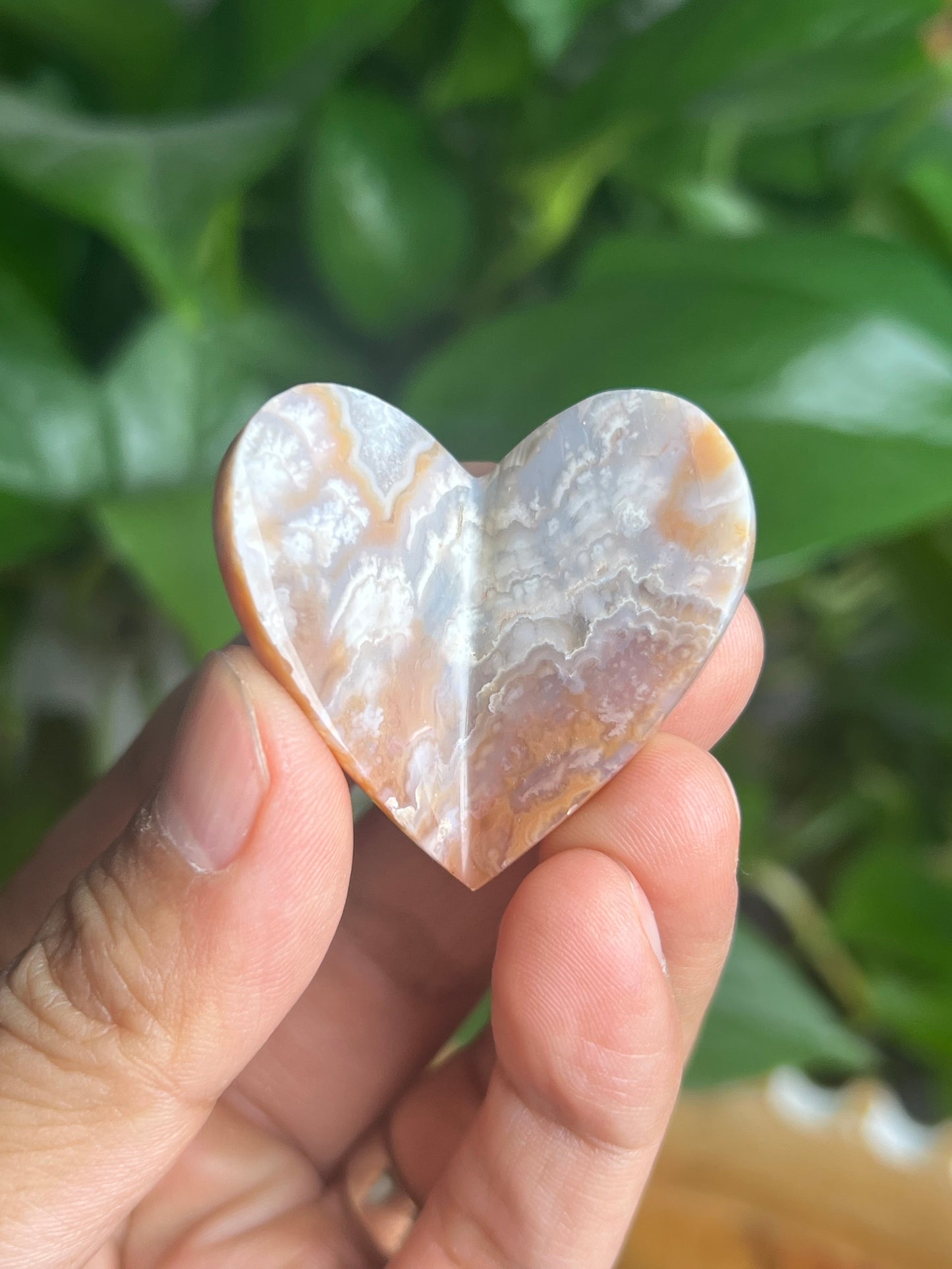 Flower Carnelian 3D Butterfly Heart: BM