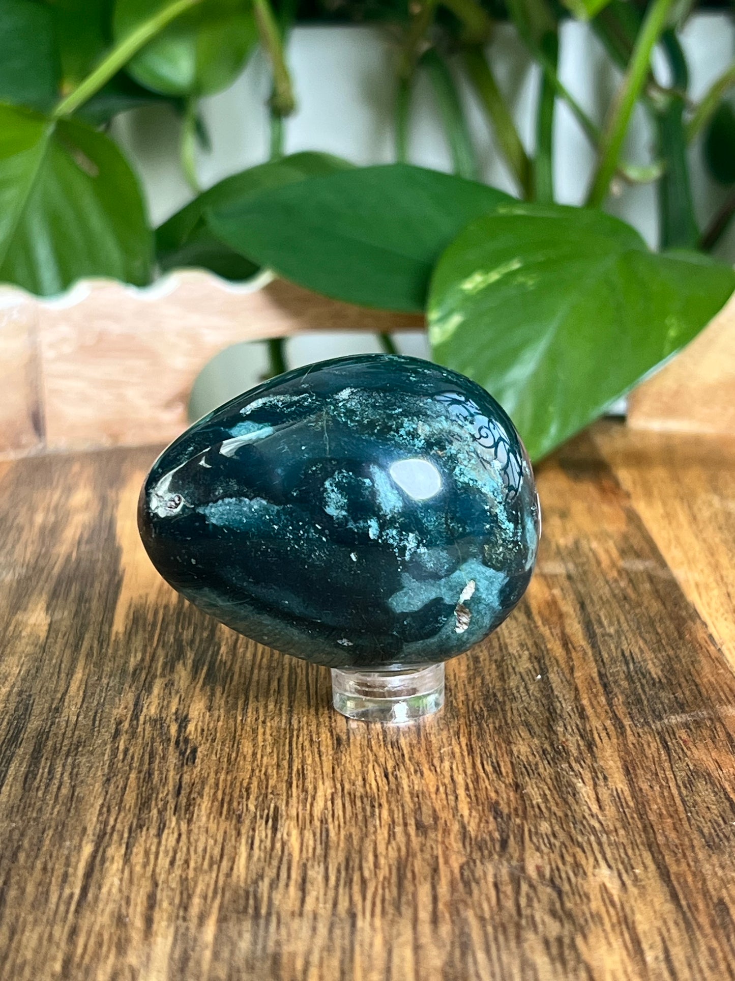 Blue Green Jasper Egg: RS