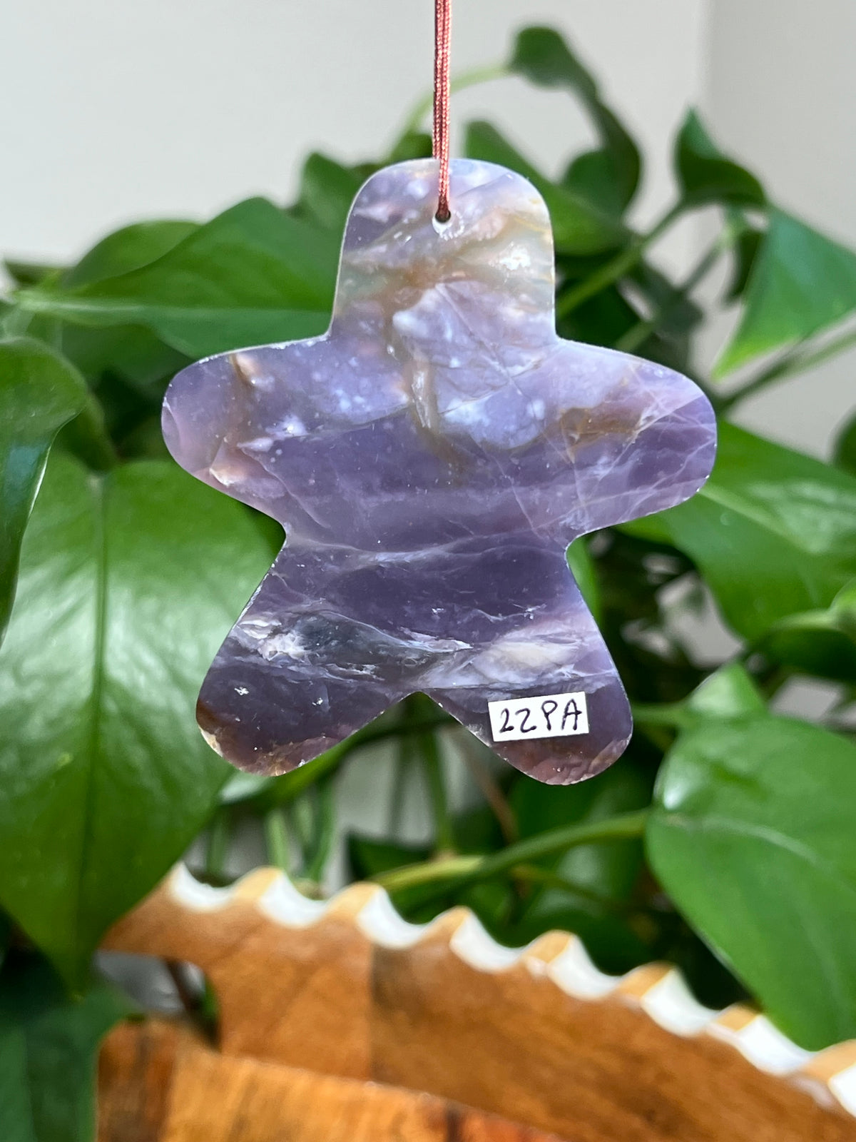 Purple Chalcedony Gingerbread Ornaments