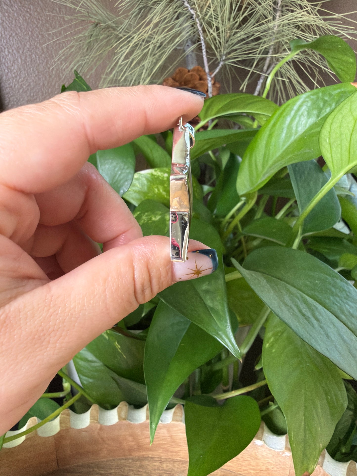 Scenic Moss Agate Star Pendant