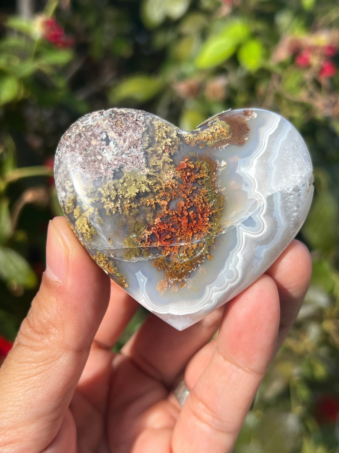 Scenic Moss Agate Heart AG