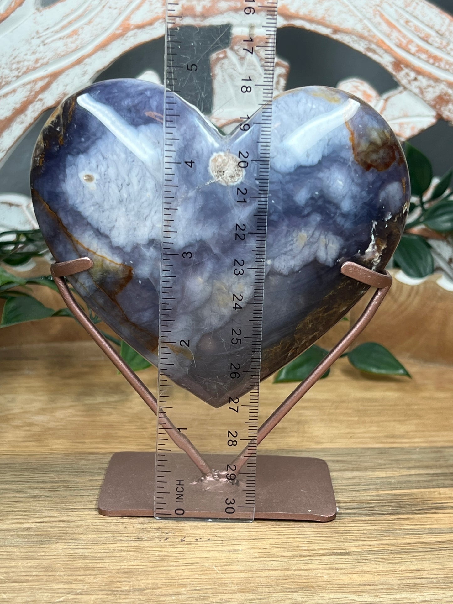 Purple Chalcedony Heart